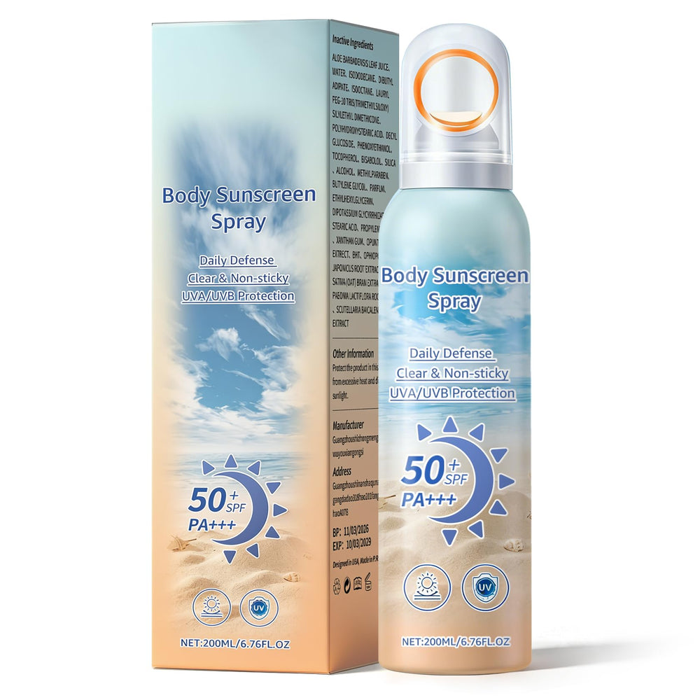 XINGXYUEL front bottle view showing SPF50 protection and compact size