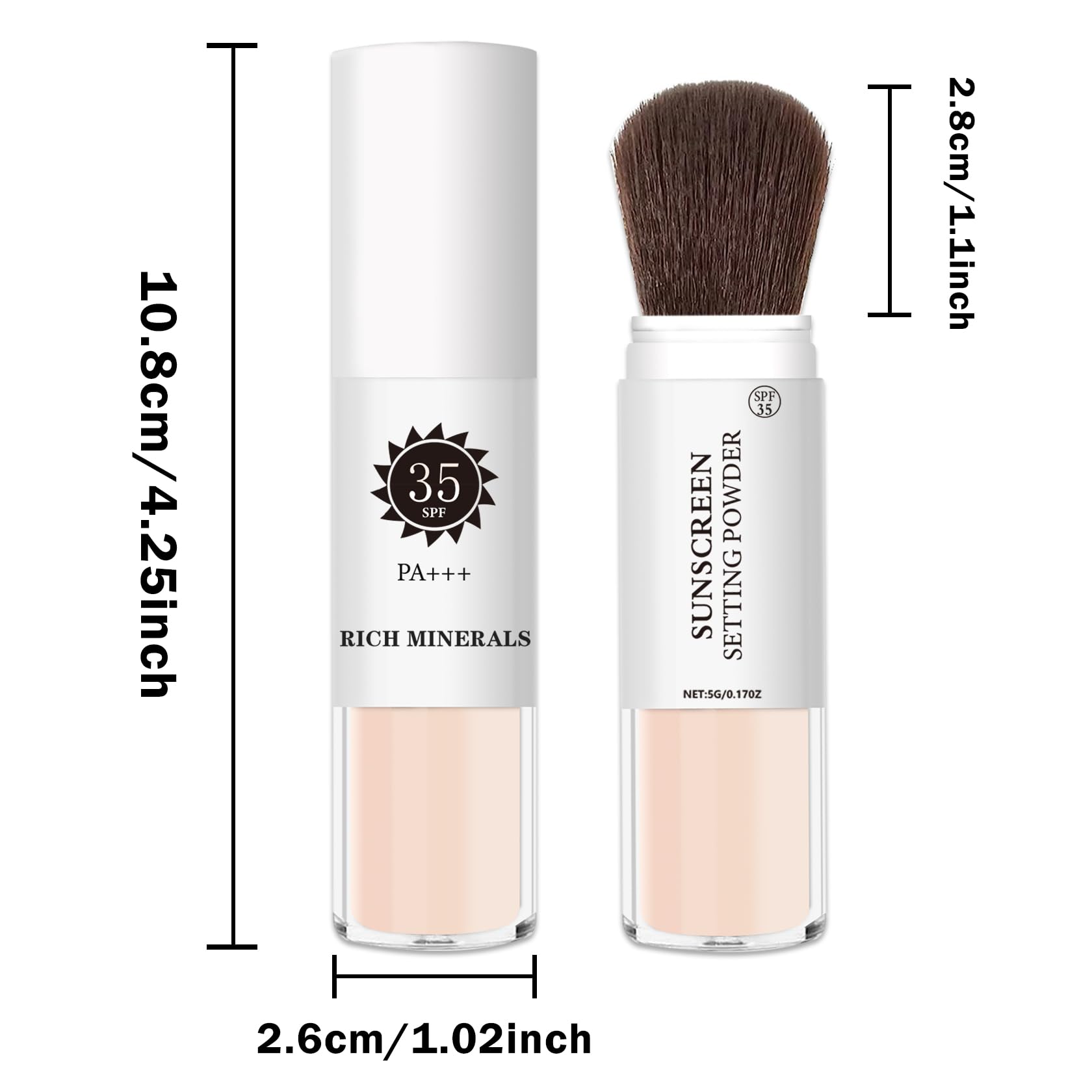 XINGXYUEL label close-up with SPF35 marking for visible mineral sun protection