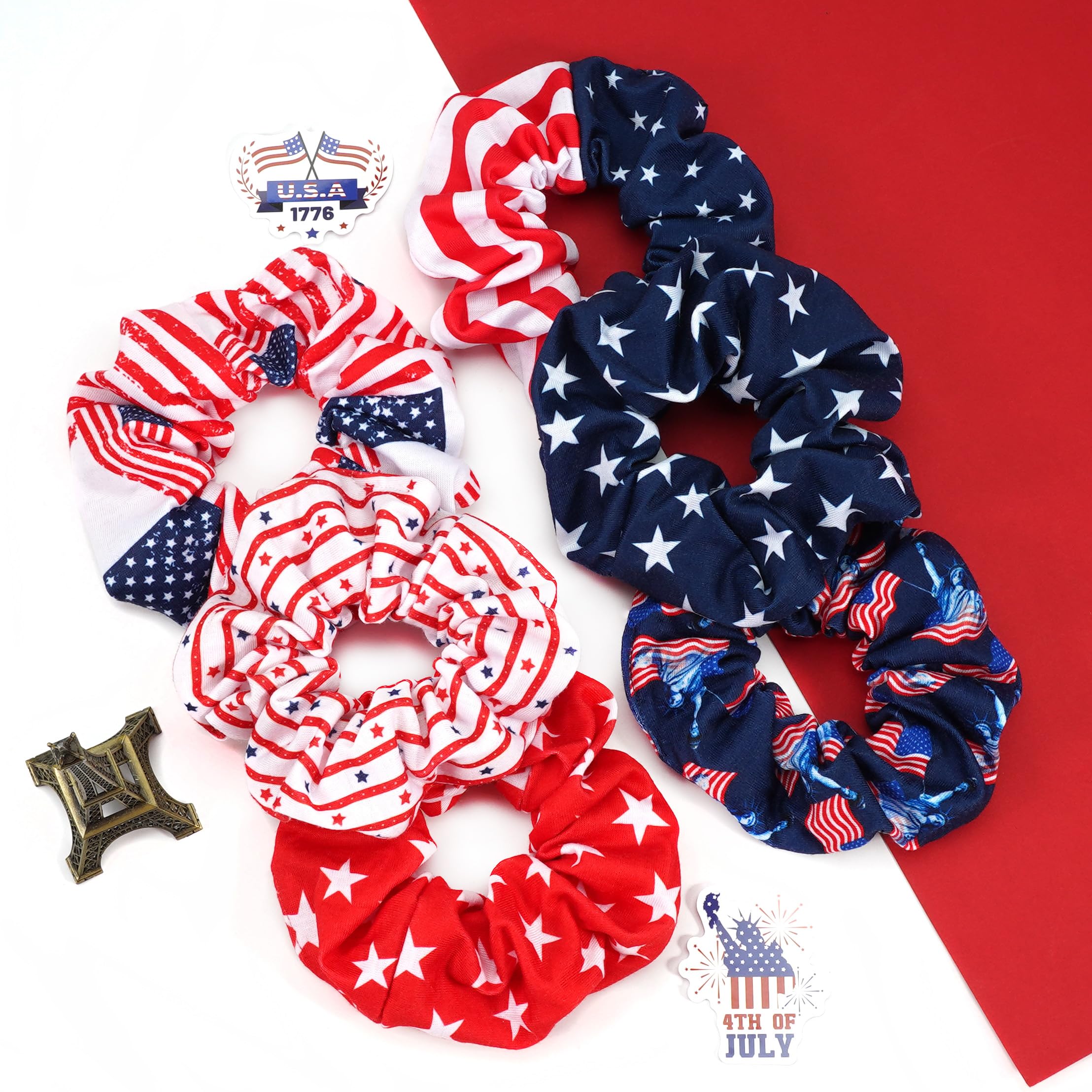 Xinsoloyue scrunchie worn in ponytail demonstrating secure hold and comfortable fit