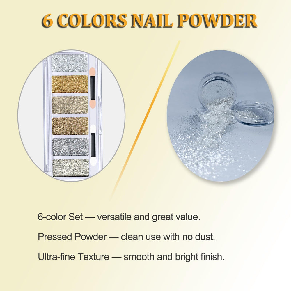 XIRON finished chrome manicure on hands demonstrating professional metallic finish