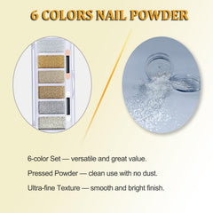 XIRON finished chrome manicure on hands demonstrating professional metallic finish
