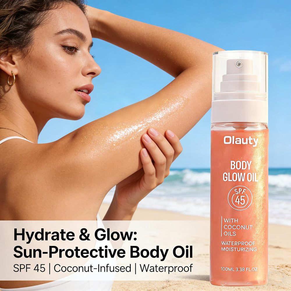 Xiuxixu next to coconut and macadamia oils showing moisturizing benefits