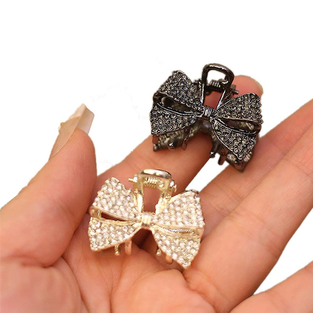 Xiwstar front view showing clip pair and glossy bow, adds instant sparkle