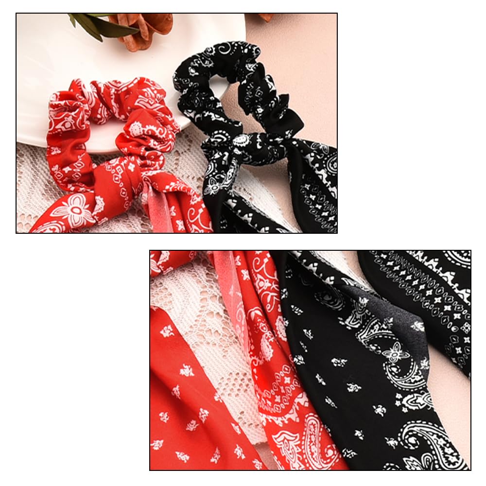 Xiyantiji scrunchie worn in a ponytail on model showing styling impact