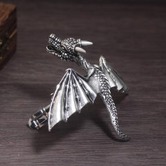 XJYHDY dragon clips styled with goth outfit to show wearable fantasy jewelry