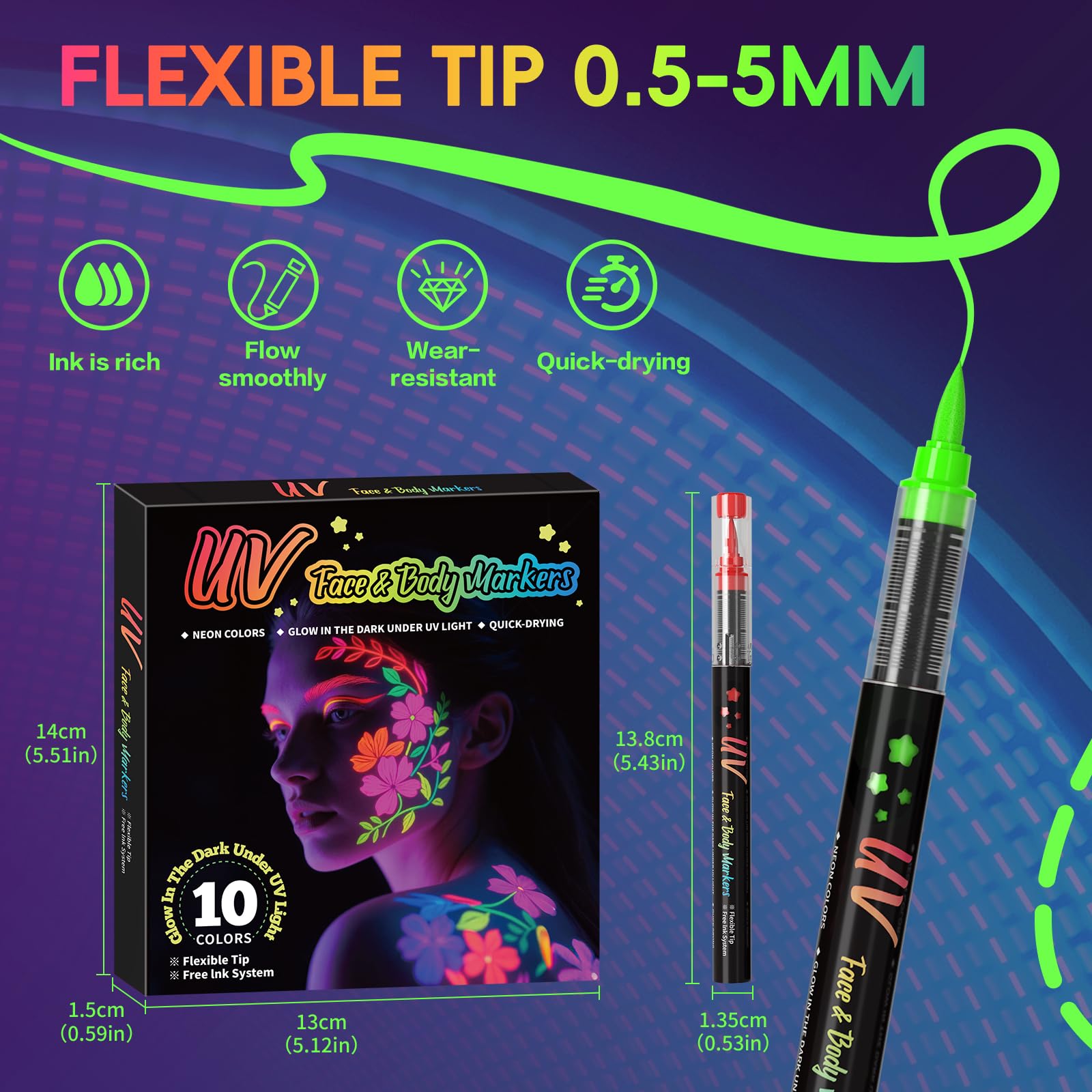 Xkmywhhs close-up of precision tip for fine lines and detailed designs benefit control