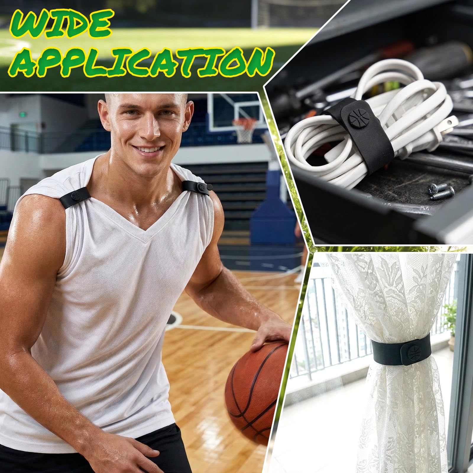 XMJY lifestyle gym bag scene showing bands stored and organized for easy post-workout access