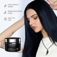 XMONDO applying mask on hair strands for even color deposit benefit