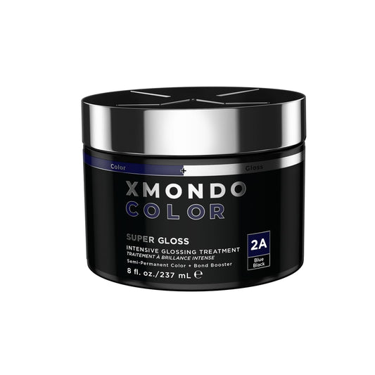 XMONDO bottle front view showing blue black gloss and brand benefits