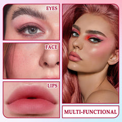 XMXueMei applying blush with included sponges for seamless blended finish