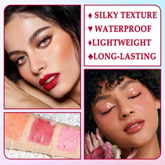 XMXueMei swatches of pink red orange on arm demonstrating pigment payoff