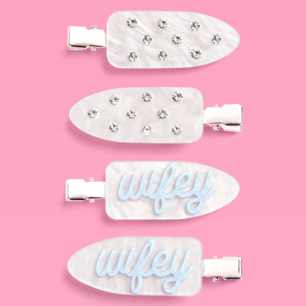 xo, Fetti front packaging showing four bridal clips for easy gifting and display