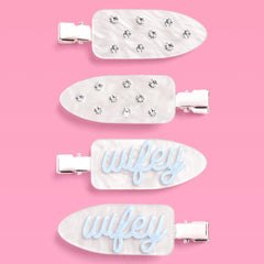 xo, Fetti front packaging showing four bridal clips for easy gifting and display