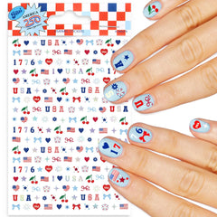 xo, Fetti pack front showing four sticker sheets and patriotic designs
