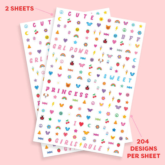 xo, Fetti close-up of sheet showing varied tiny designs to mix and match