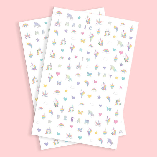 xo, Fetti close-up of hand-drawn decal details showing clear, bright designs