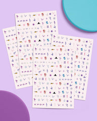 xo, Fetti stickers applied on nails at a concert-ready look for fan events
