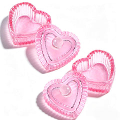 Xosjska heart dappen dishes front view showing compact, elegant storage benefit
