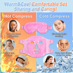 XPCARE close-up of gel beads inside eye mask for consistent cooling