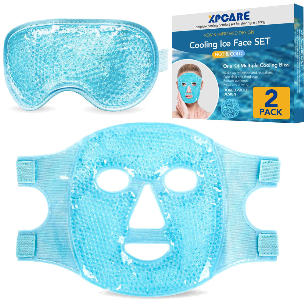 XPCARE eye mask front view showing contoured fit and cooling benefit