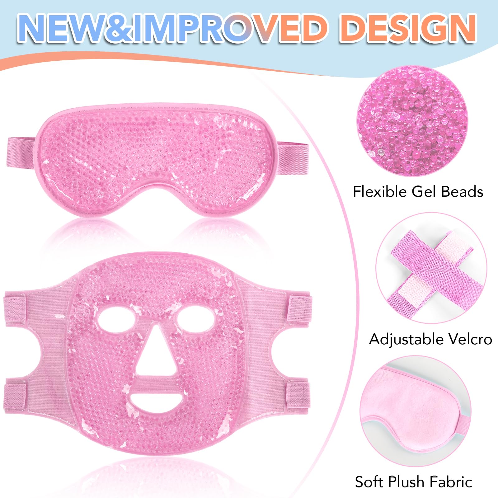 XPCARE facial mask flat lay showing size and coverage for comfort