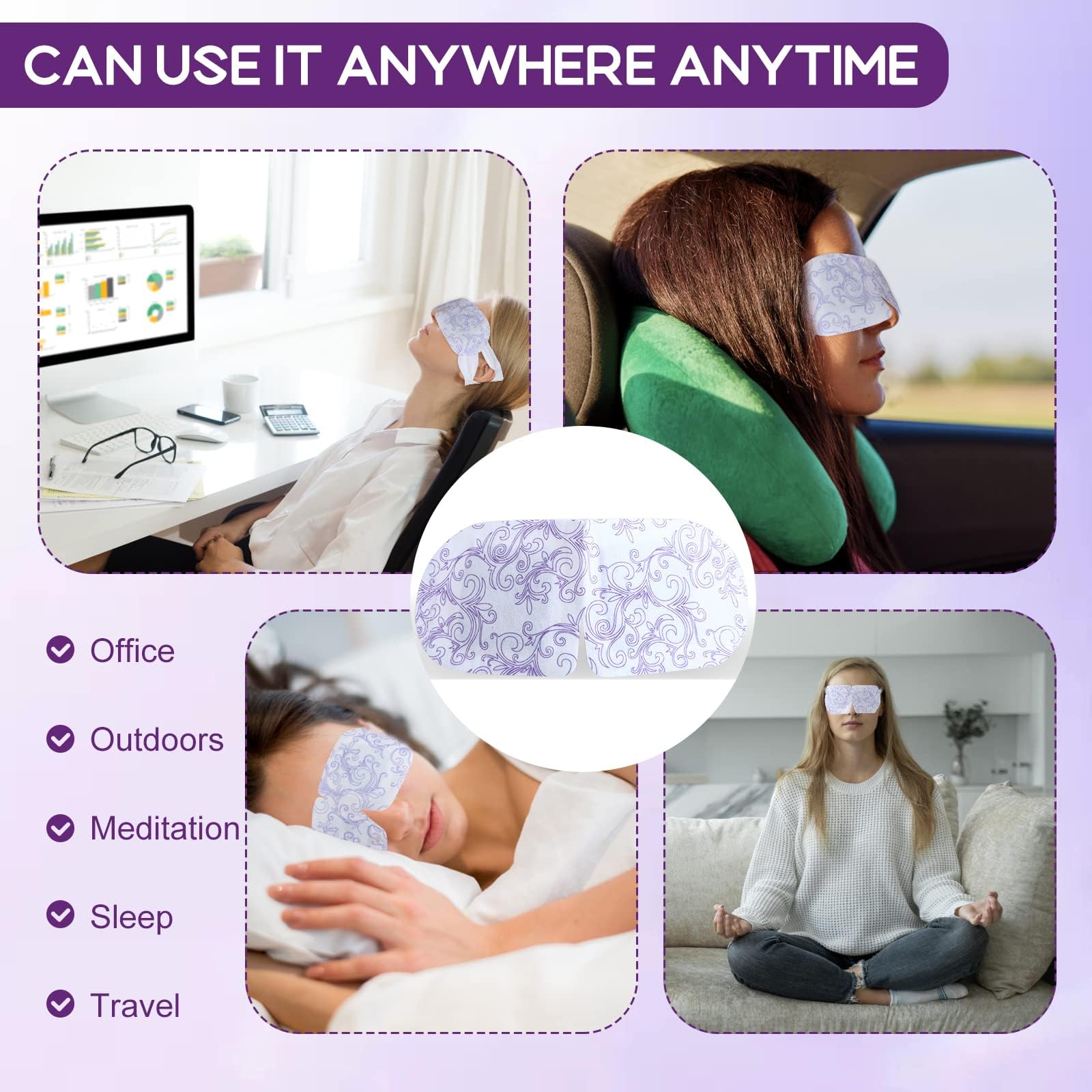 Nightstand scene with XPCARE mask for bedtime calming routine