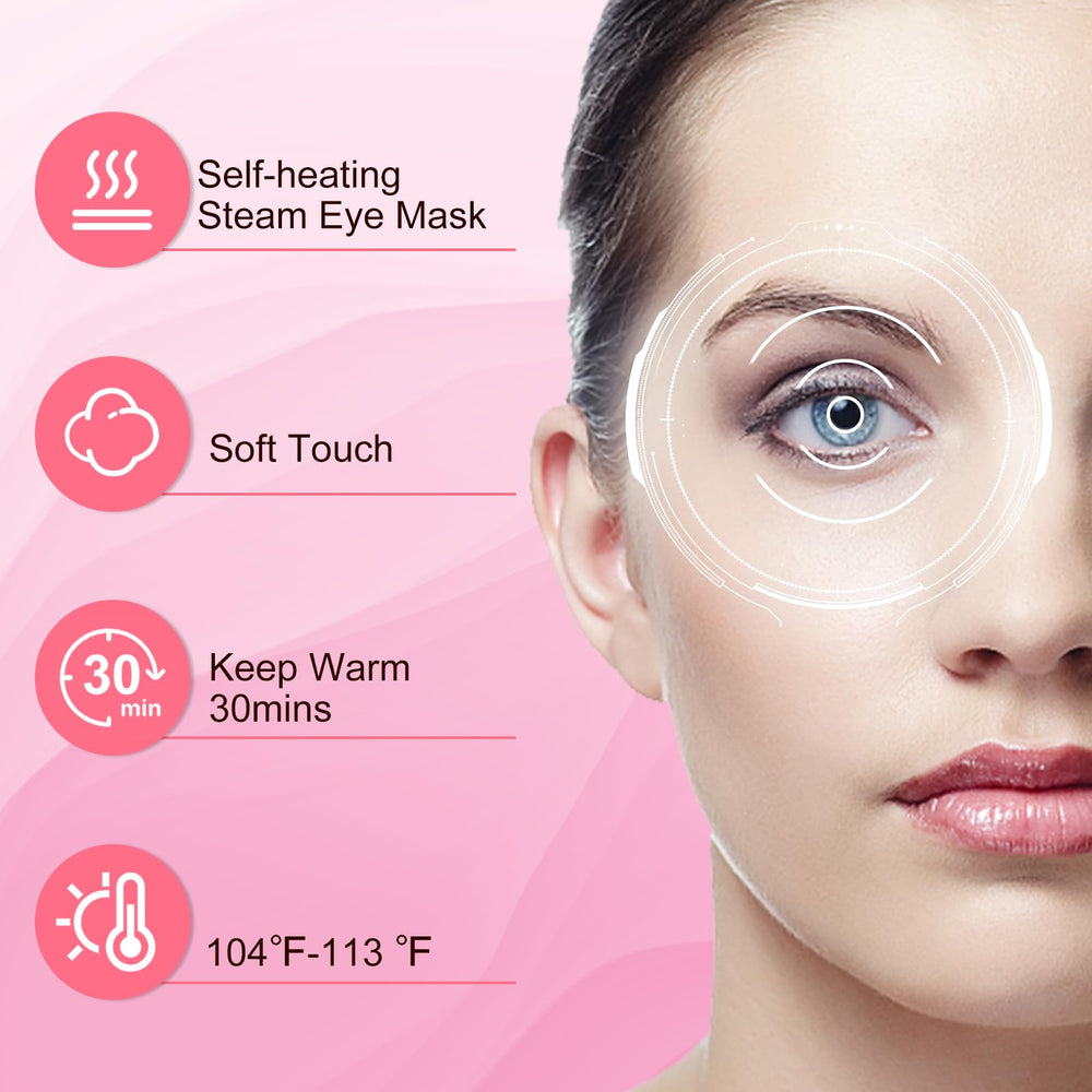 XPCARE activated mask emitting gentle steam, illustrating moist warmth