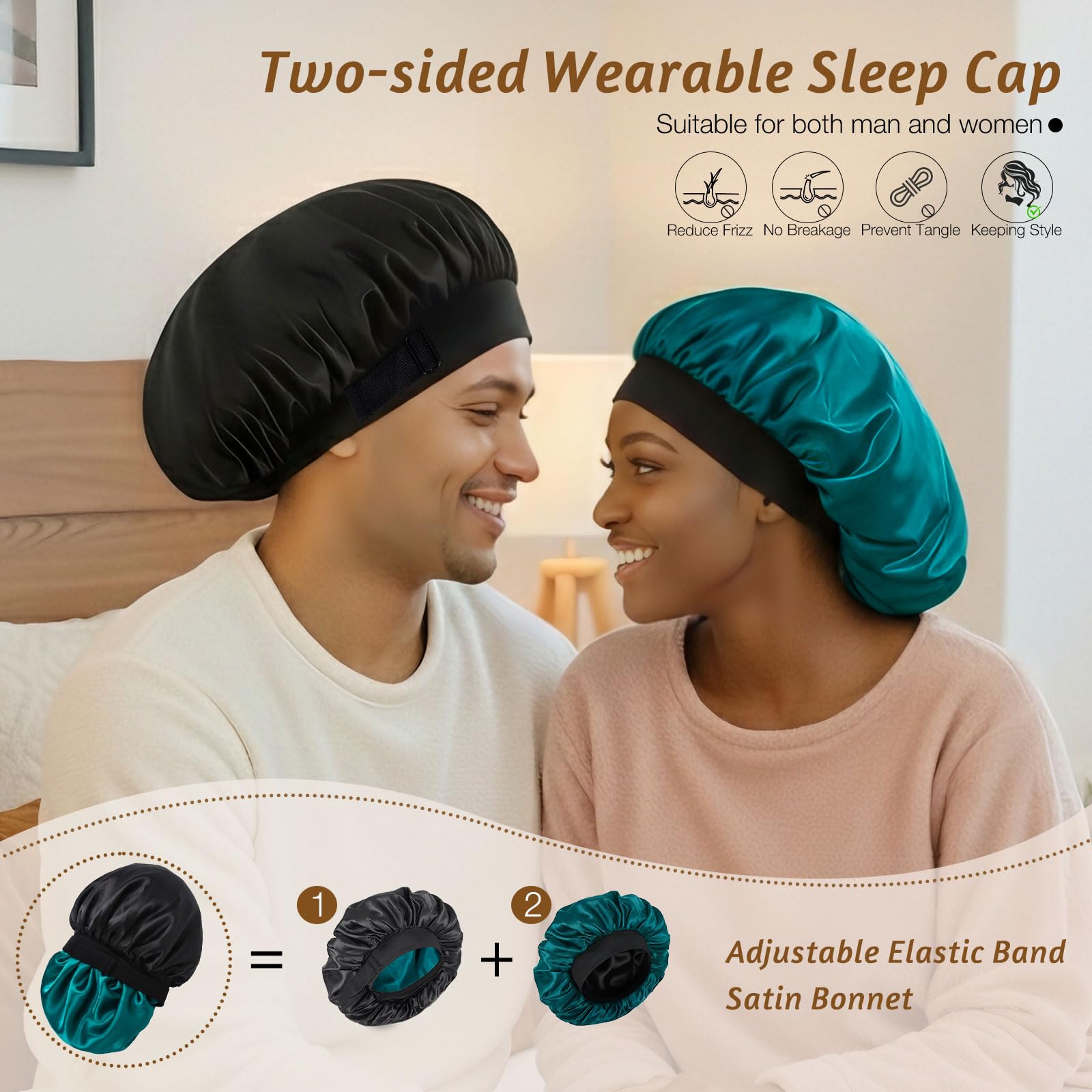 XRACEPHOL adjustable drawstring and elastic detail for secure comfortable overnight fit