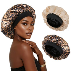 XRACEPHOL gold and leopard bonnets front view showing reversible colors and benefits