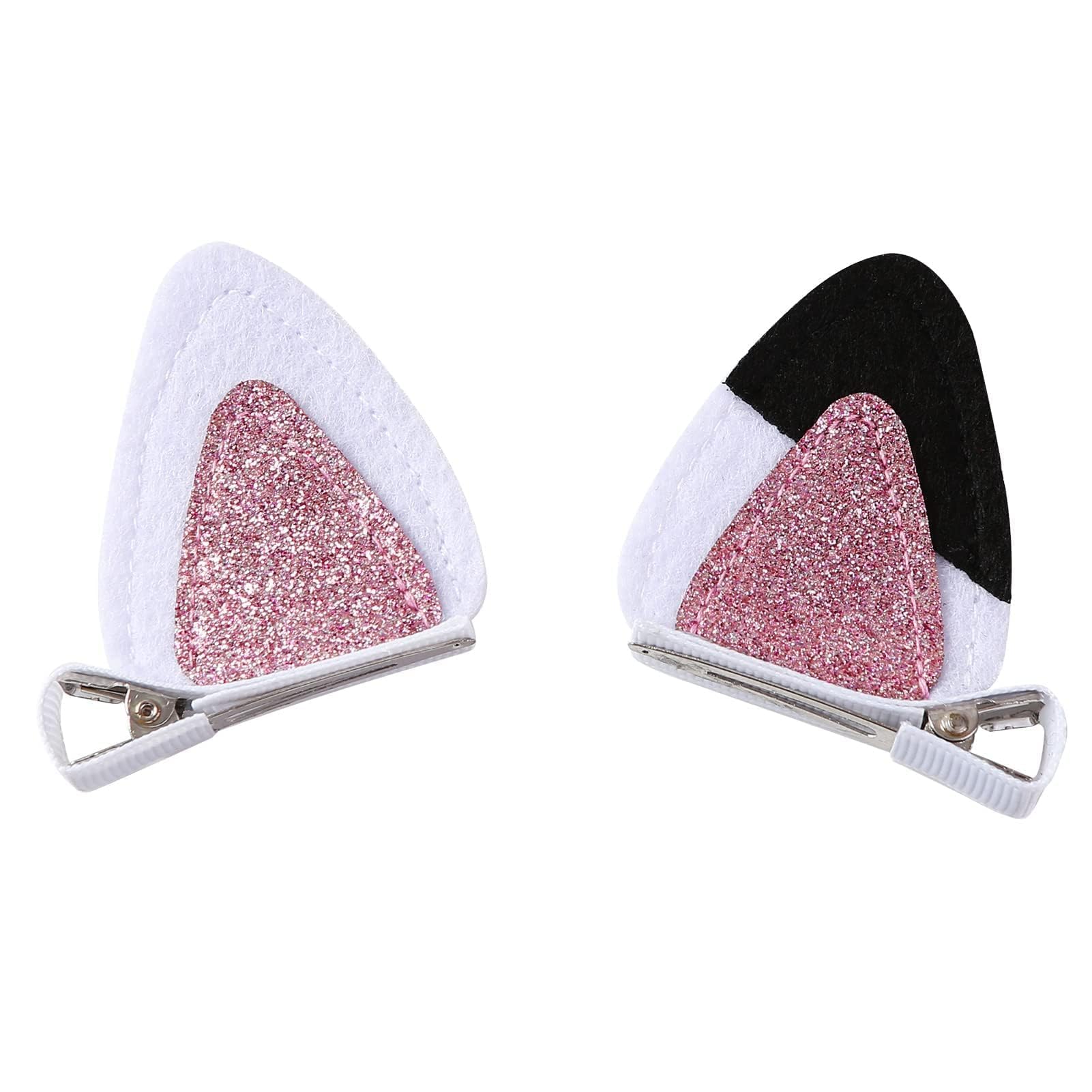 XSWNGXX front packaging showing pair of glitter cat ear clips, attractive presentation