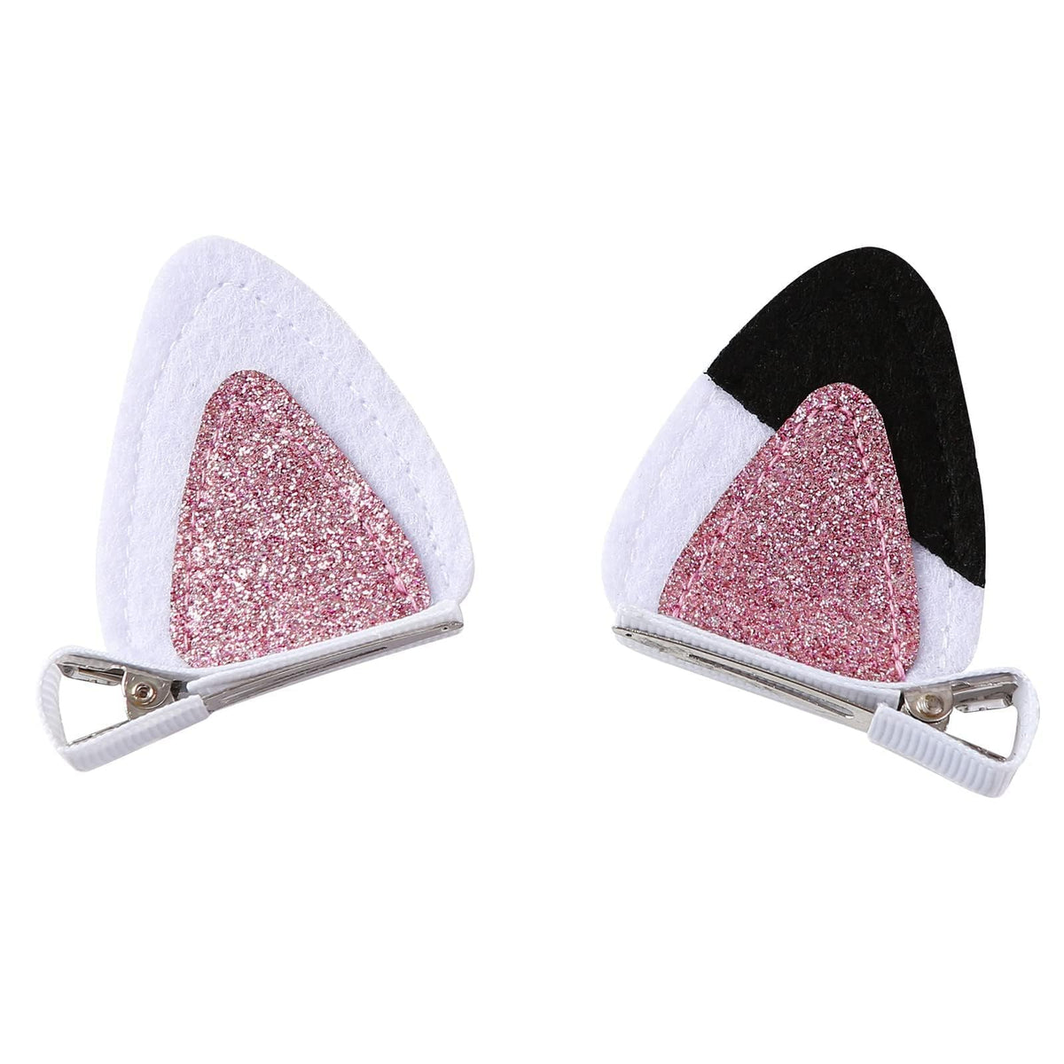 XSWNGXX front packaging showing pair of glitter cat ear clips, attractive presentation