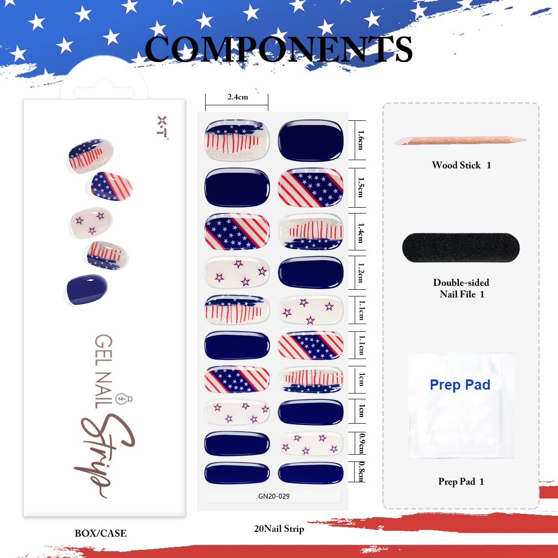 XT cured nails outdoors showing patriotic manicure lasting through activities