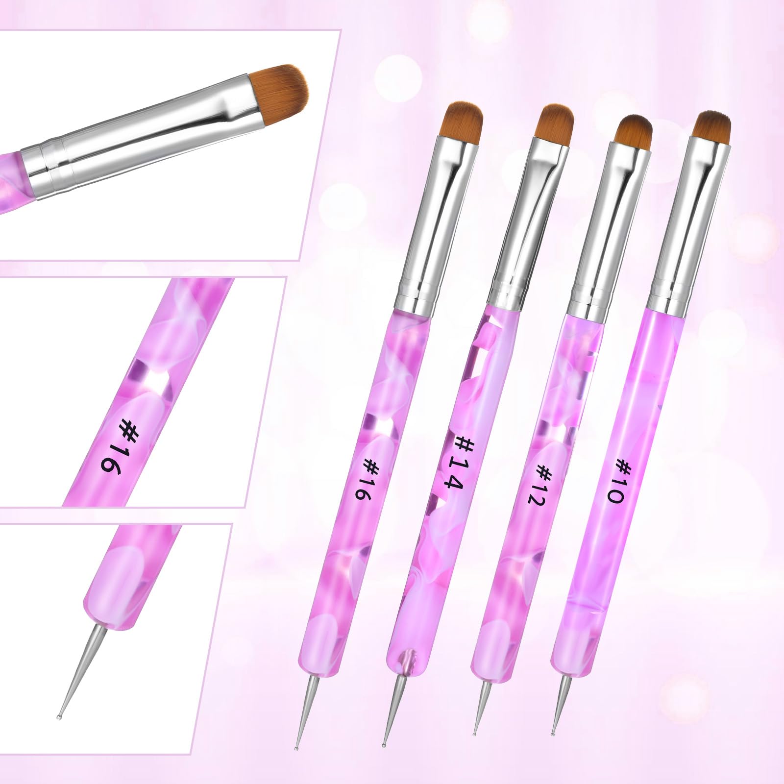 Xthrotsenk brush dotting on nail demonstrating precise dots and tidy designs