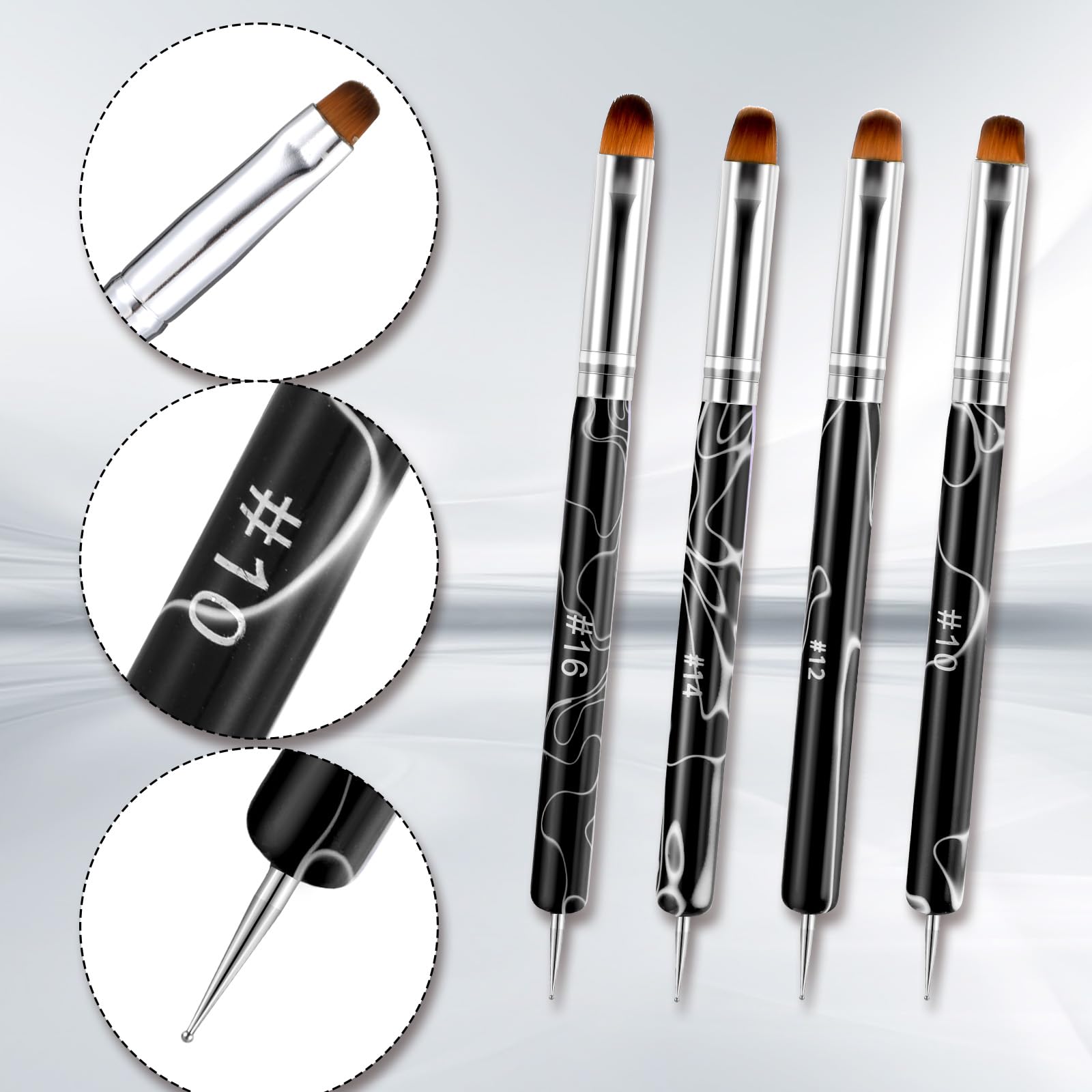 xthrotsenk brush creating a French tip on a nail demonstrating controlled application benefit