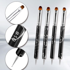 xthrotsenk brush creating a French tip on a nail demonstrating controlled application benefit