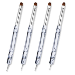 Xthrotsenk front view of four double-ended brushes shows professional set benefit