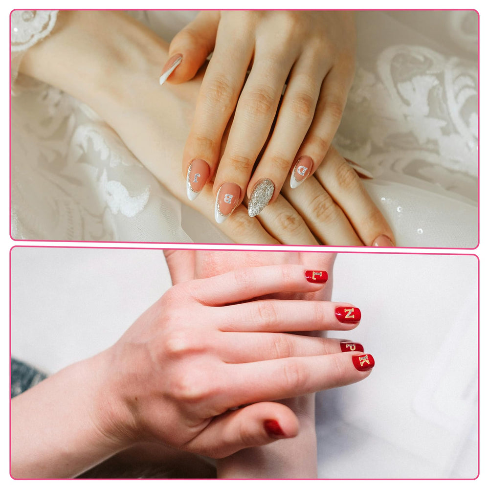 Xthrotsenk several letters forming a short name on manicure, clear customizable design benefit