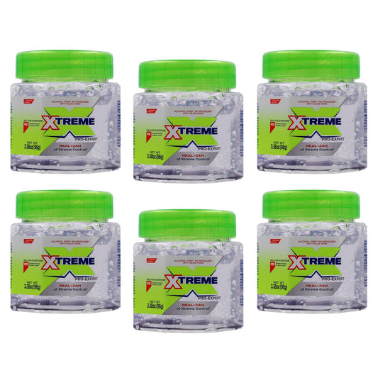 Xtreme front packaging showing six clear gel jars and value pack benefit