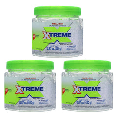 Xtreme clear gel front packaging showing jars and brand for reliable styling