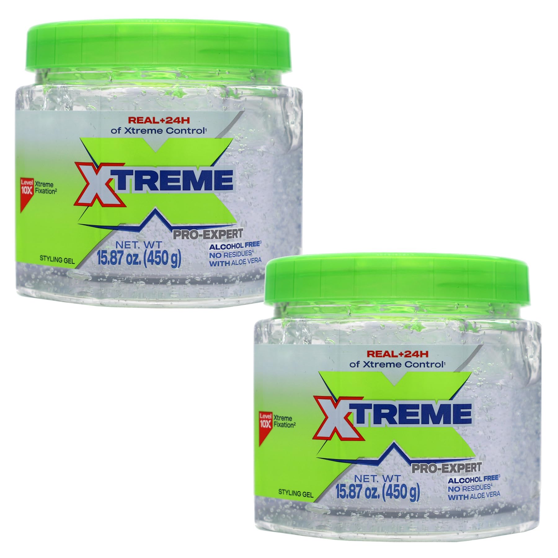 Xtreme front view of two 15.87 oz jars showing value pack and strong hold