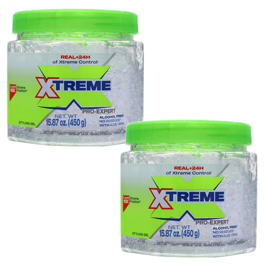 Xtreme front view of two 15.87 oz jars showing value pack and strong hold