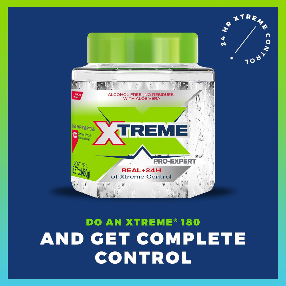 Xtreme gel open jar close-up showing clear texture and smooth application benefit