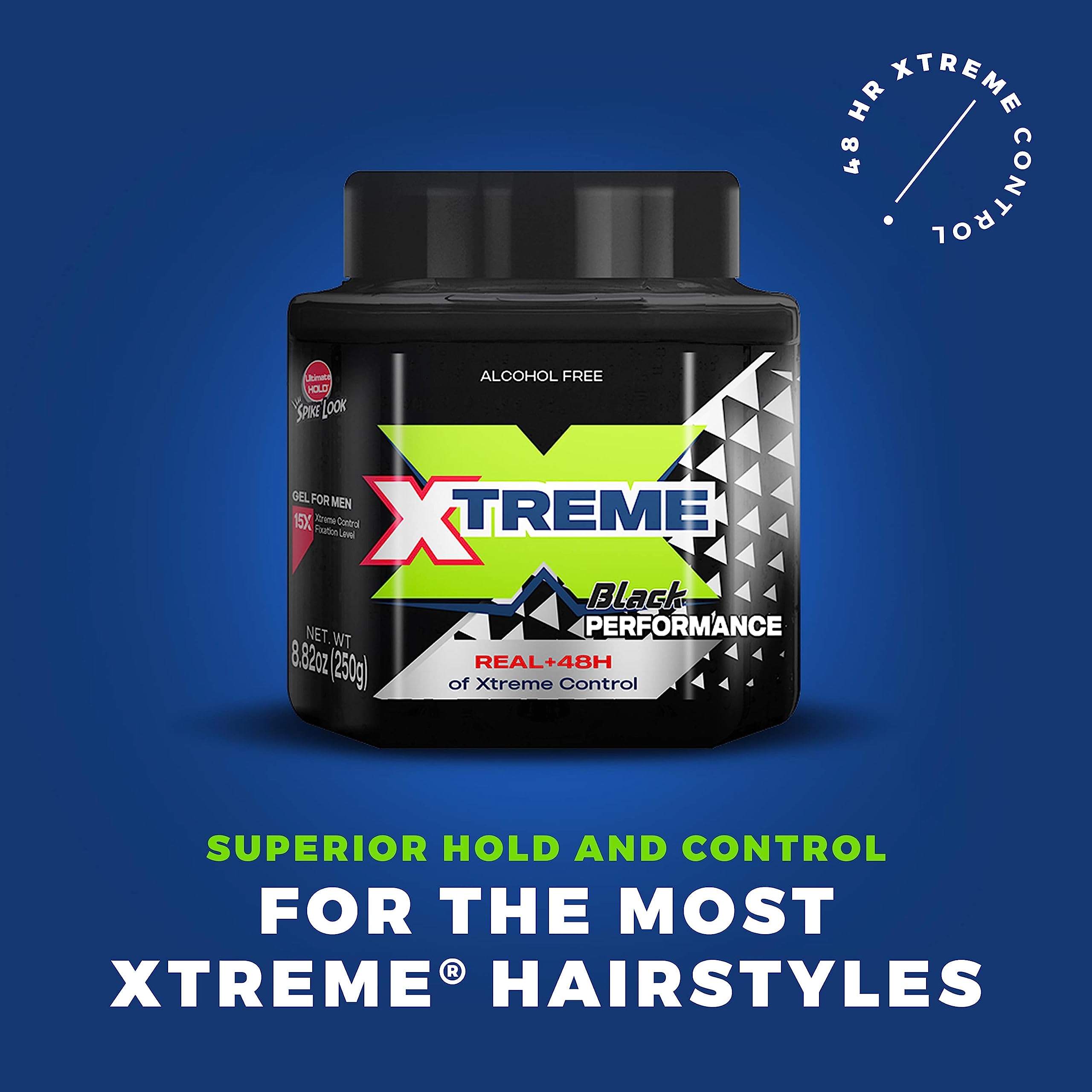 Xtreme open jar close-up displaying clear gel texture and easy-scoop benefit