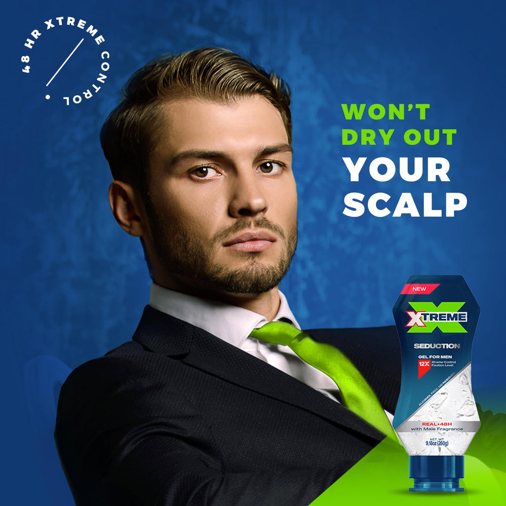 Xtreme product in lifestyle shot on groomed man illustrating all-day confidence