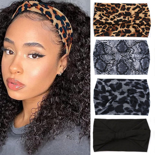 XTREND front view of four printed headbands showing variety and convenience
