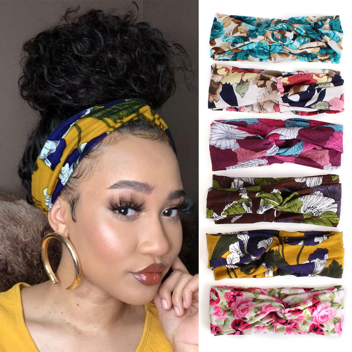 XTREND front view of six headbands neatly arranged showing colors and style benefit: easy selection