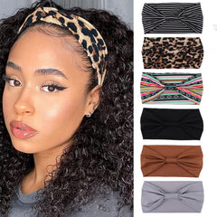 XTREND front view of six headbands showing prints and solids, easy styling