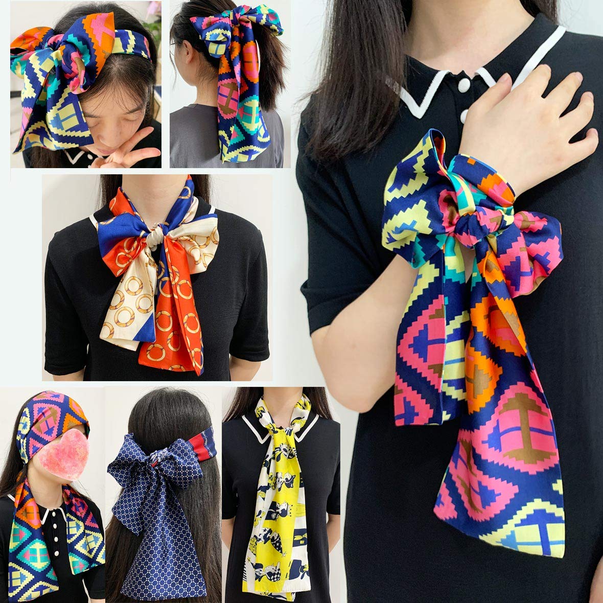 XTREND scarf beside a ruler showing 57 inch length for adaptability