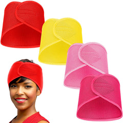 Xuhal front packaging showing four colorful mesh hair wraps and benefits