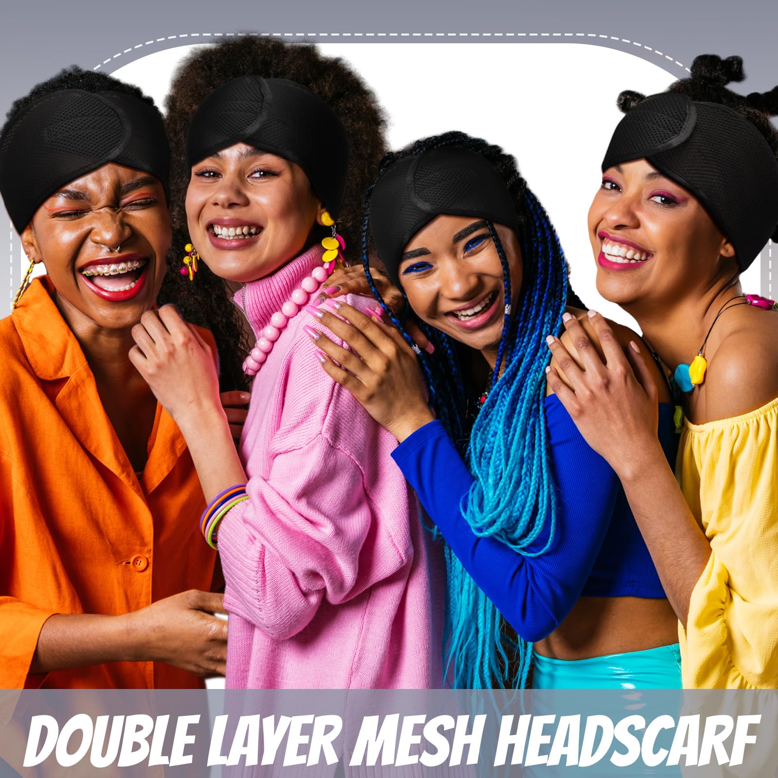 Xuhal wrap on model sleeping to protect hair and reduce creasing